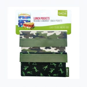 Camo Green Design - Sachi Junior Lunch Pockets (2 pack)