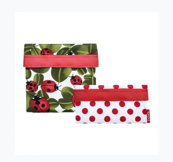 Lady Bug - Sachi Junior Lunch Pockets (2 pack)