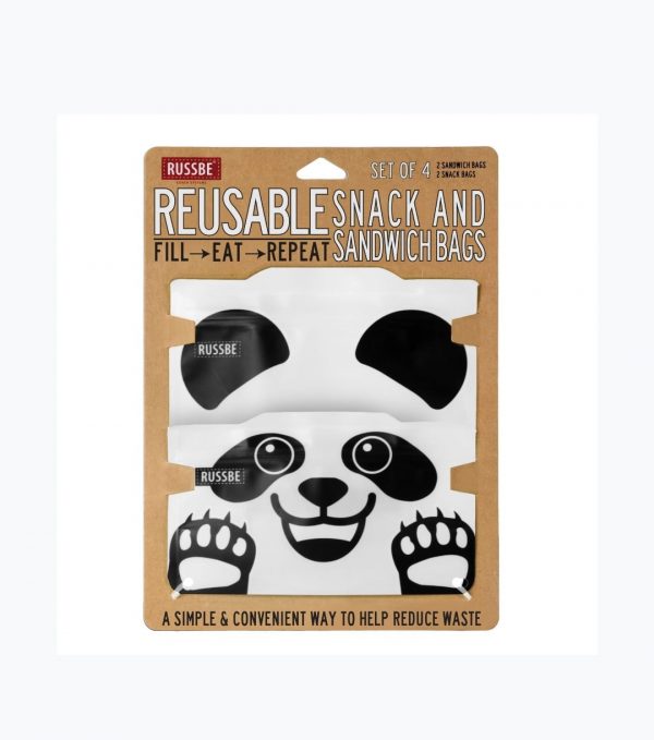 Panda Package - Reusable Snack & Sandwich Pack (4 pack)