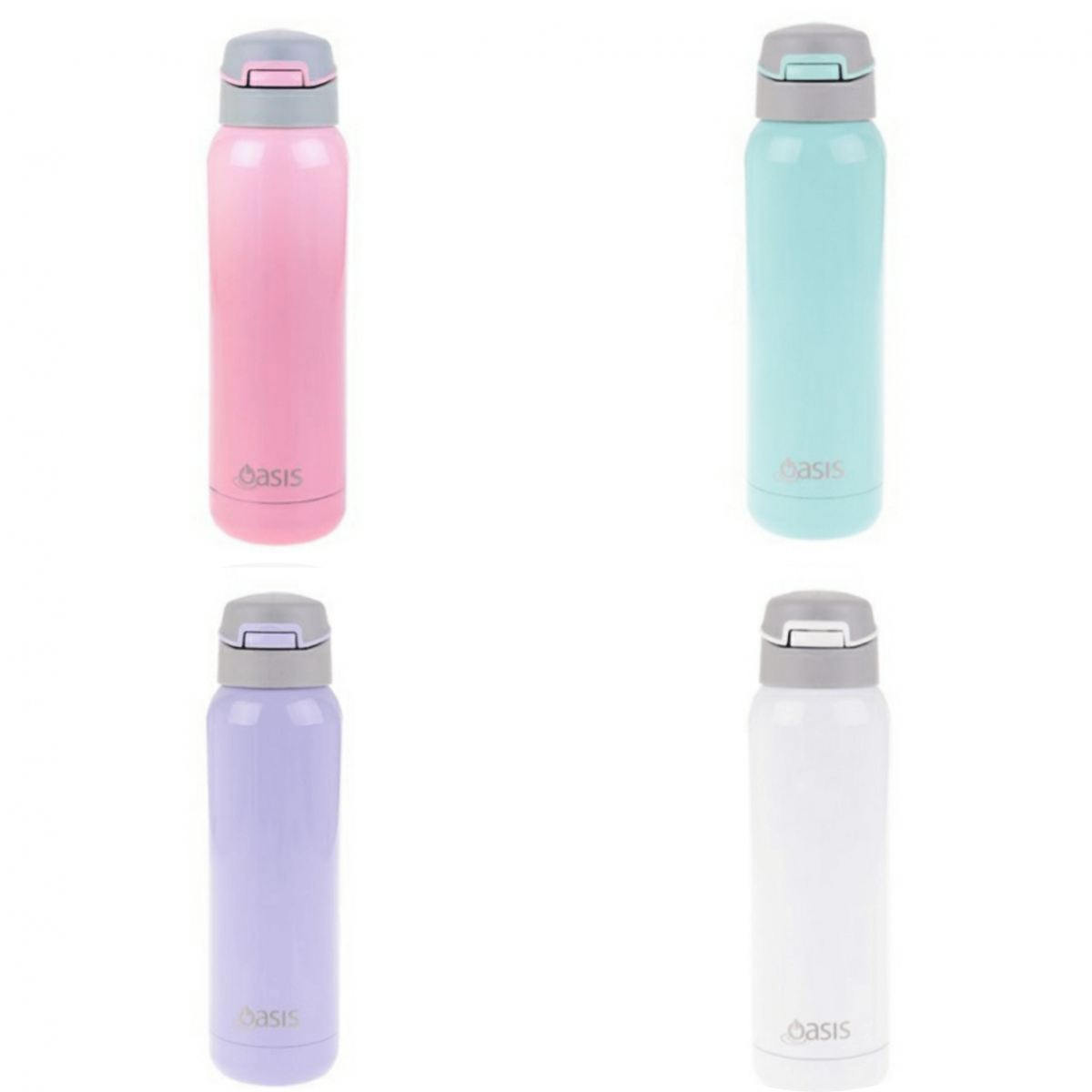 OASIS 500ML STAINLESS STEEL SPORTS BOTTLES WITH STRAW | Kustom Kup Giftware